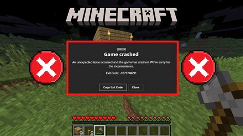 There are no crash logs in my. . Minecraft exit code 1073740791